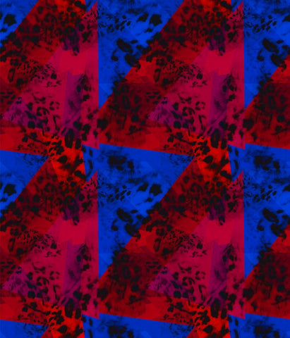 Animal Large Leopard Geo Mysterious Red/Blue P