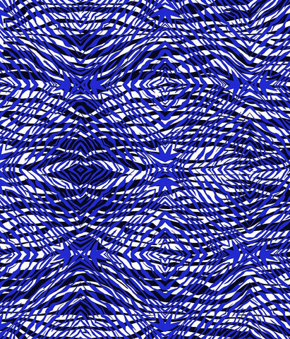 Animal Large Stripes Zebra Superimposed Black/Blue P