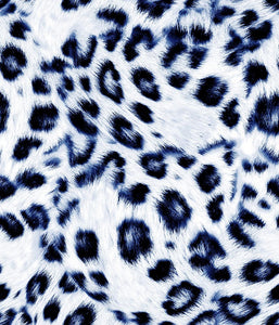 Animal Large Leopard Fur White/Navy P