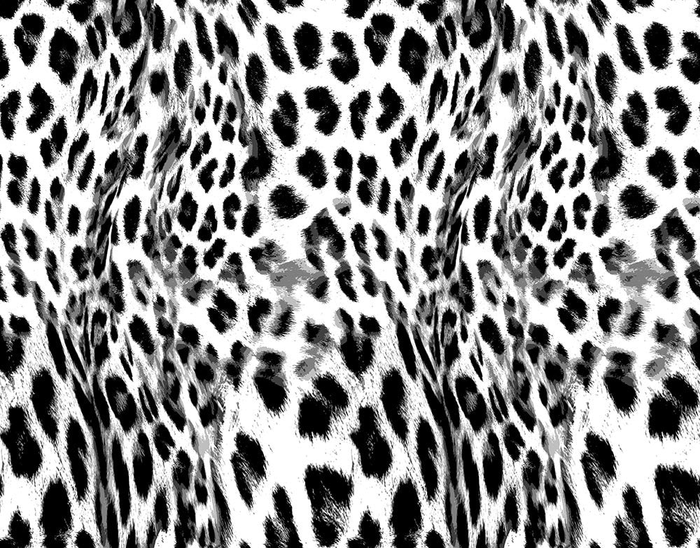 Animal Large Leopard Wave Black/White P