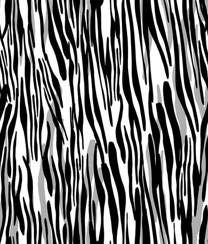 Animal Medium Stripe Zebra Moving Herd Black/White P