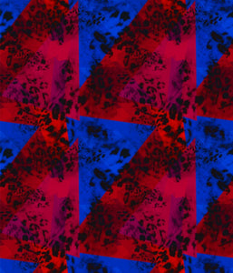 Animal Large Leopard Geo Mysterious Red/Blue P