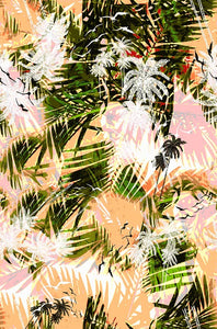 Conversational Large Tropics Bamboo Green/Peach P