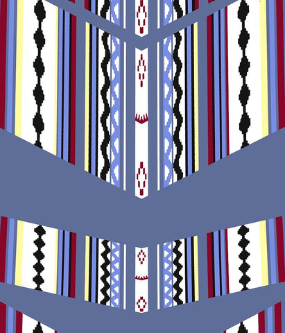Ethnic Large Stripe Mod Navajo Blue P